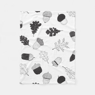 Couverture Polaire Acorns et feuille