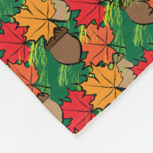 Couverture Polaire Acorns et feuille III