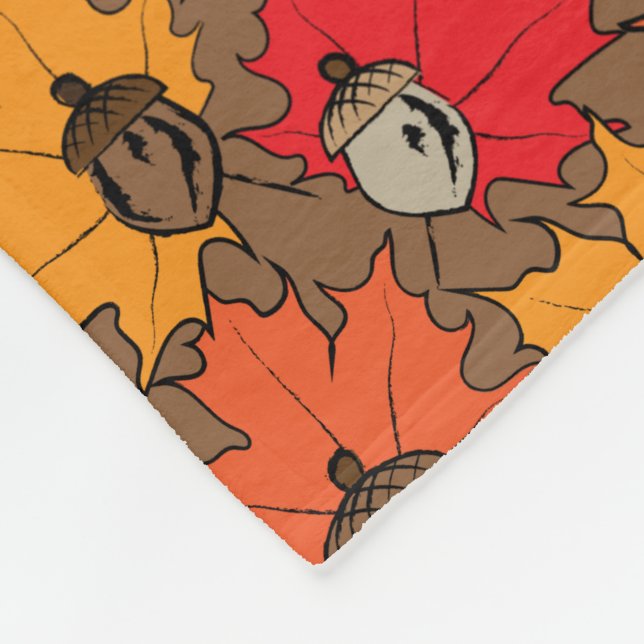 Couverture Polaire Acorns et feuille V (Coin)