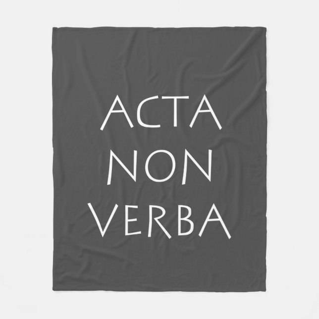 Couverture Polaire Acta non verba (Devant)