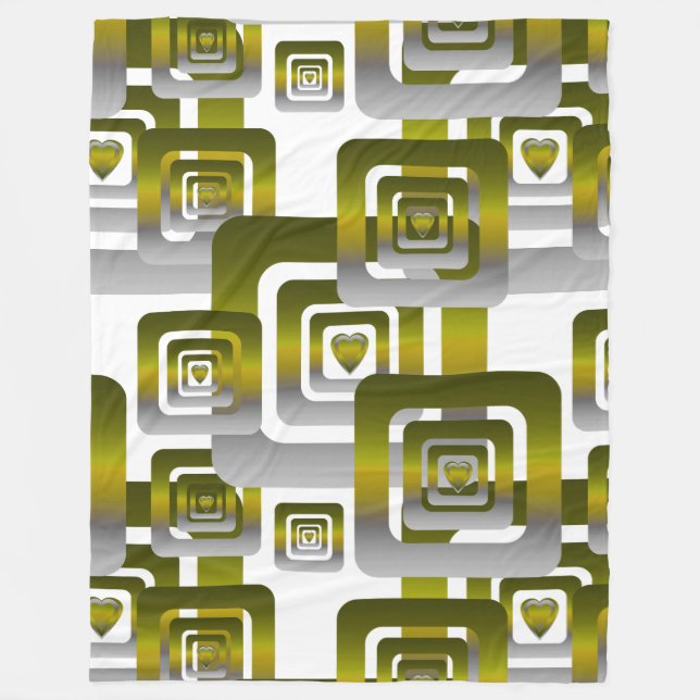 Couverture Polaire Activate My Heart Pattern Silver (Devant)