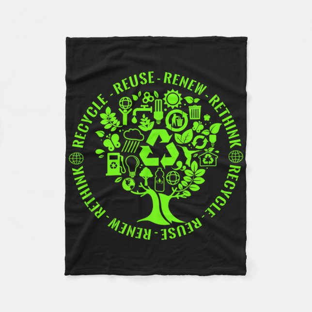 Couverture Polaire Activisme De l'environnement de l'arbre de recycla (Devant)