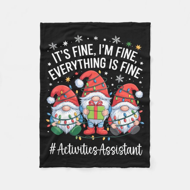 Couverture Polaire Activités Istant Gnome Tout Va Bien Noël (Devant)