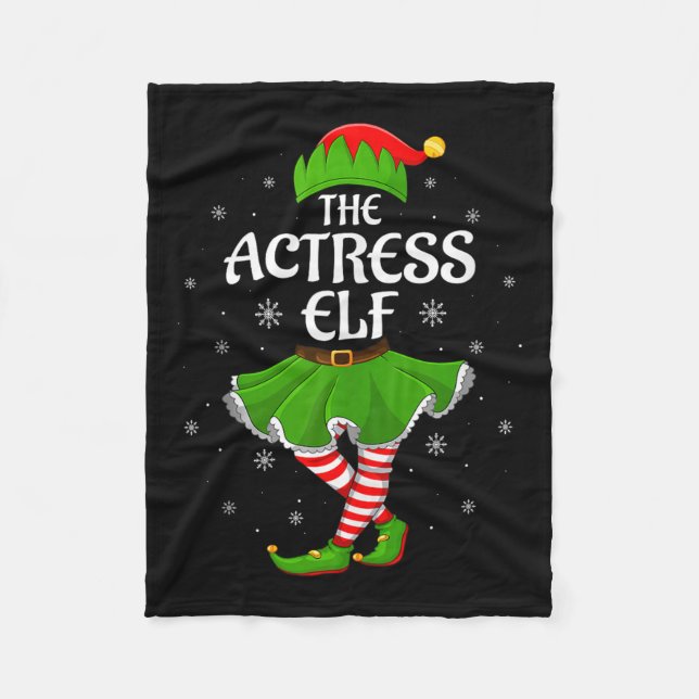 Couverture Polaire Actress Elf Christmas Family Girls Women Elf Squad (Devant)