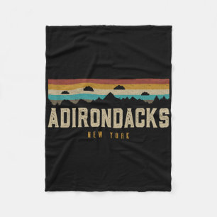 Couverture Polaire Adirondacks Montagnes Vintage Randonnée Camping Ne