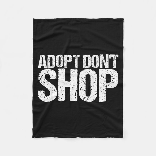 Couverture Polaire Adopt Don't Shop As An Animal Rescue  (Devant)