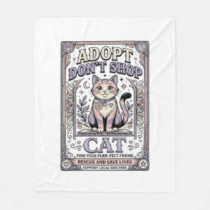 Couverture Polaire Adoptez Ne Pas Acheter Chat Sauvetage de Chat Adop