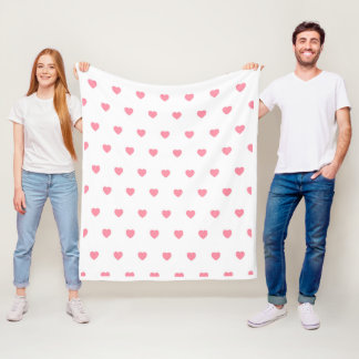 Couverture Polaire Adorable and cozy pink heart shaped blanket