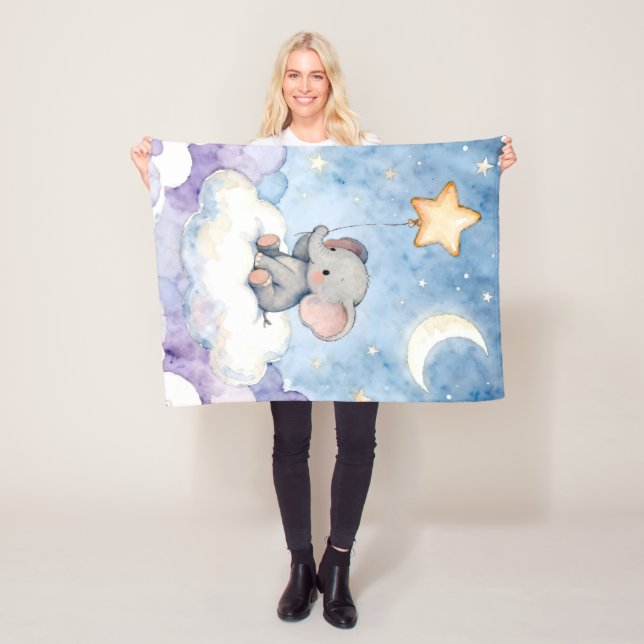 Couverture Polaire Adorable baby elephant snuggle blanket (En situation)