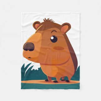 Couverture Polaire adorable capybara
