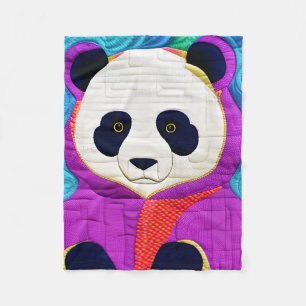 Couverture Polaire Adorable Petit Panda - Conception Plat
