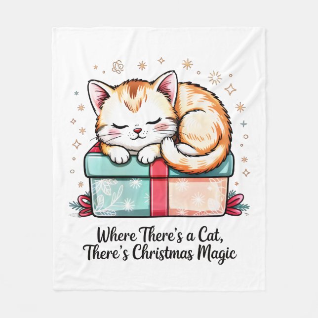 Couverture Polaire Adorable Sleeping Kitten - Cozy Winter Gift (Devant)