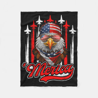 Couverture Polaire Aéronef Merica Eagle 4 juillet Drapeau américain P