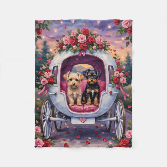 Couverture Polaire Affenpinscher Dog Valentine's Day (Devant)