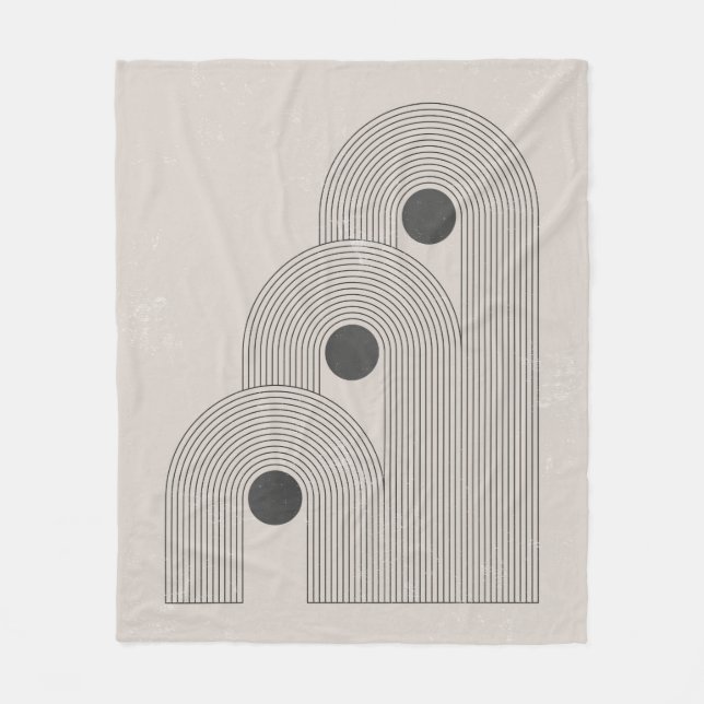 Couverture Polaire affiche contemporaine Abstraite du milieu du siècl (Devant)