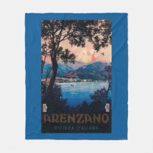 Couverture Polaire Affiche de voyage de la Riviera d'Italien