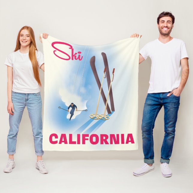 Couverture Polaire Affiche de voyage Ski Californie (En situation)