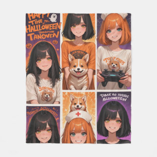Couverture Polaire Affiche d'Halloween pour fille de jeux d'animé