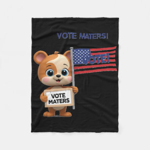 Couverture Polaire Affiche Électorale Du Vote Avec Une Baguette À Our