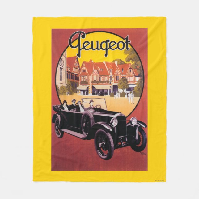Couverture Polaire Affiche promotionnelle d'automobile de Peugeot (Devant)