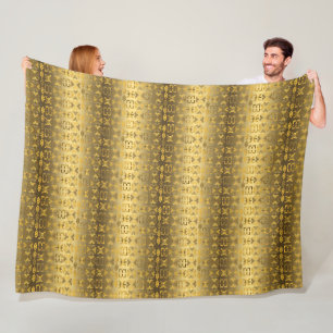 Couverture Polaire Africain ethnique Adinkra Symbold d'or