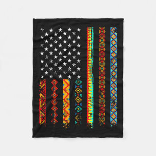 Couverture Polaire African Kente Cloth American Flag African Black Hi