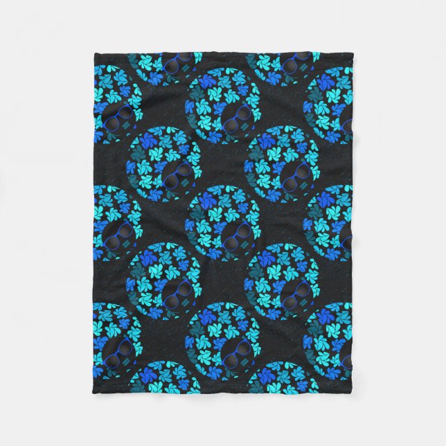 Couverture Polaire Afro Diva Bleu  (Devant)