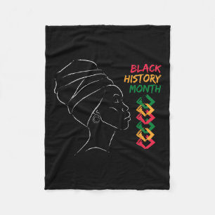 Couverture Polaire Afro Femme Noir Histoire Mois Couleur Hommes Femme