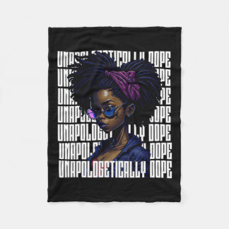 Couverture Polaire Afro Queen sans apologisme Dope Noir Histoire lun
