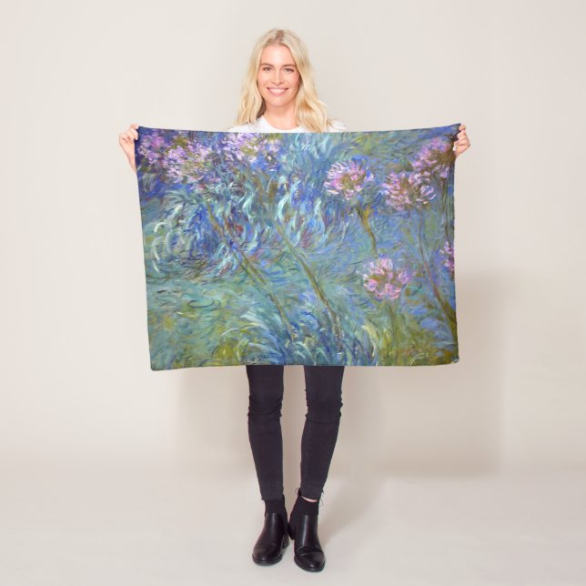Couverture Polaire Agapanthus, Monet (En situation)
