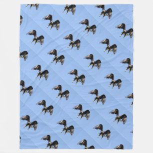 Couverture Polaire aigle chauve honneur troupes USA art patriotique a