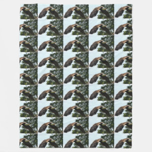 Couverture Polaire aigle chauve honneur troupes USA art patriotique a