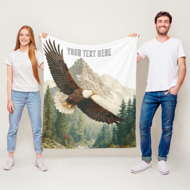 Couverture Polaire Aigle en vol  (En situation)