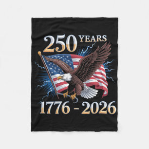 Couverture Polaire Aigle Et Drapeau 250 Ans 1776-2026 250e Anniversai