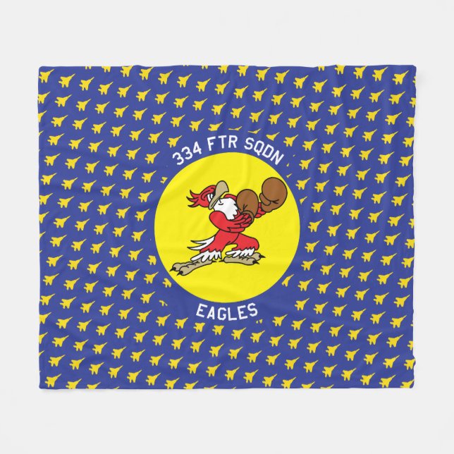 Couverture Polaire Aigles de combat Motif d'avion de chasse F-15E (Devant (Horizontal))