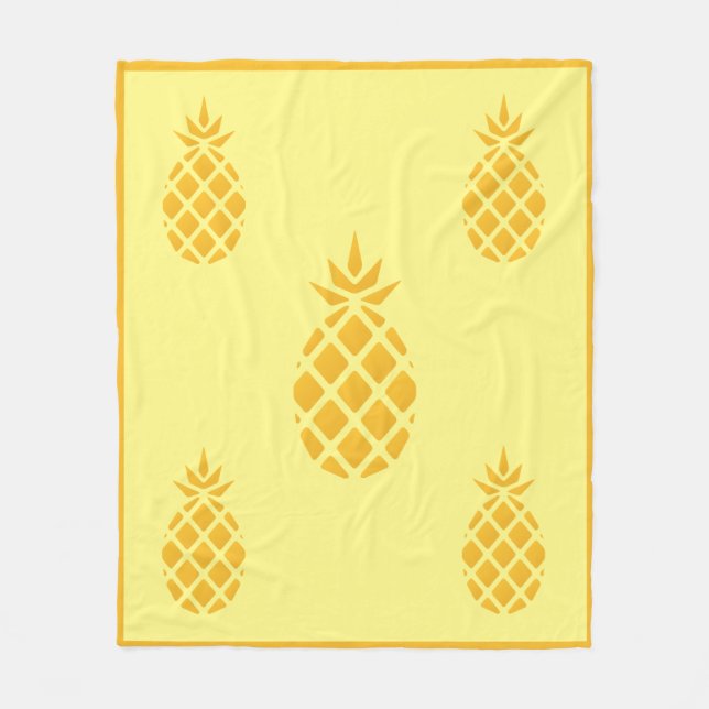 Couverture Polaire Aiguille jaune et orange (Devant)