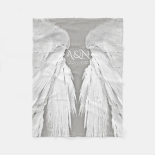 Couverture Polaire AILES ANGEL Monogramme Elegant Grey