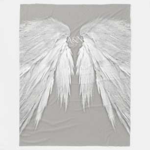Couverture Polaire AILES ANGEL Monogramme Elegant Grey