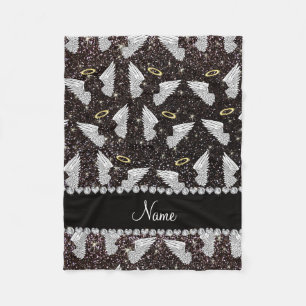 Couverture Polaire Ailes noires nommées faites sur commande d'ange d