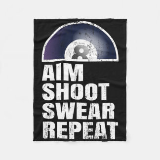 Couverture Polaire Aim Shoot Sweat Repeat - Snooker Pool Lecteur Bill