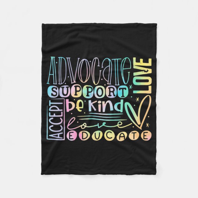 Couverture Polaire Aimer Aidez Support Acceptez Être Autisme Aime (Devant)