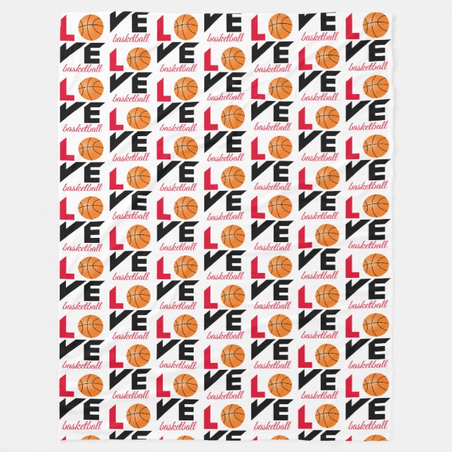 Couverture Polaire Aimer le basket-ball (Devant)
