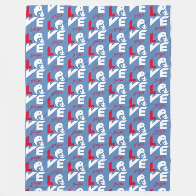 Couverture Polaire Aimer le yoga (Devant)