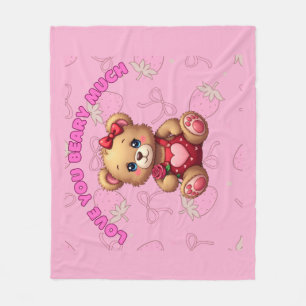Couverture Polaire Aimez-Vous Beaucoup De Beurre - Cute Valentine Ted