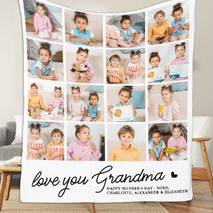 Couverture Polaire Aimez-vous Grand-mère Personnalisé Simple Moderne