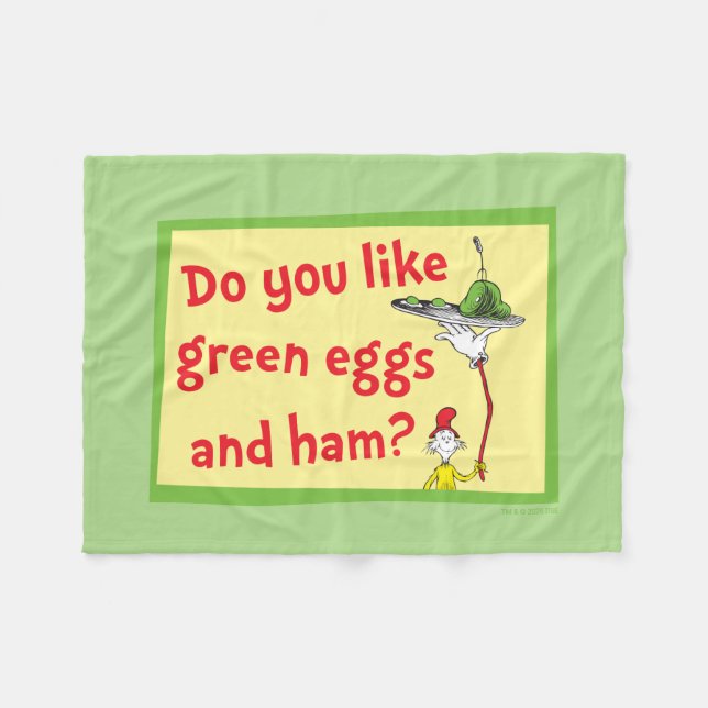 Couverture Polaire Aimez-vous les œufs verts et le jambon ? (Devant (Horizontal))
