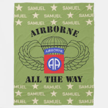 Airborne Tout Le Chemin Nom Personnalisé Fleece