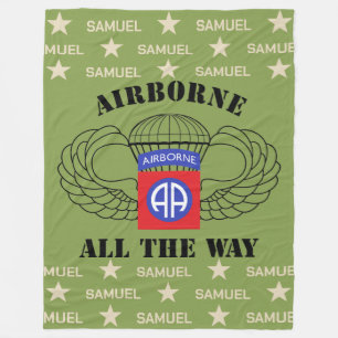 Couverture Polaire Airborne Tout Le Chemin Nom Personnalisé Fleece
