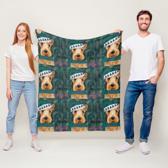 Couverture Polaire Airedale Terrier  (En situation)