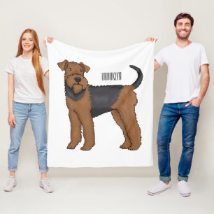 Couverture Polaire Airedale terrier dog cartoon